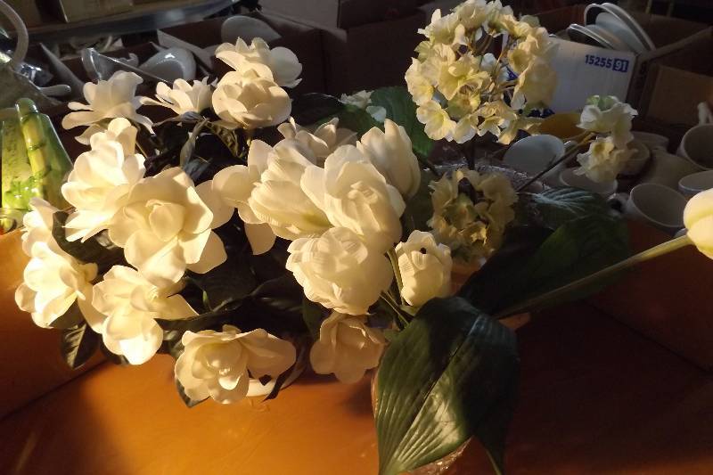 Silk Flowers and Vases