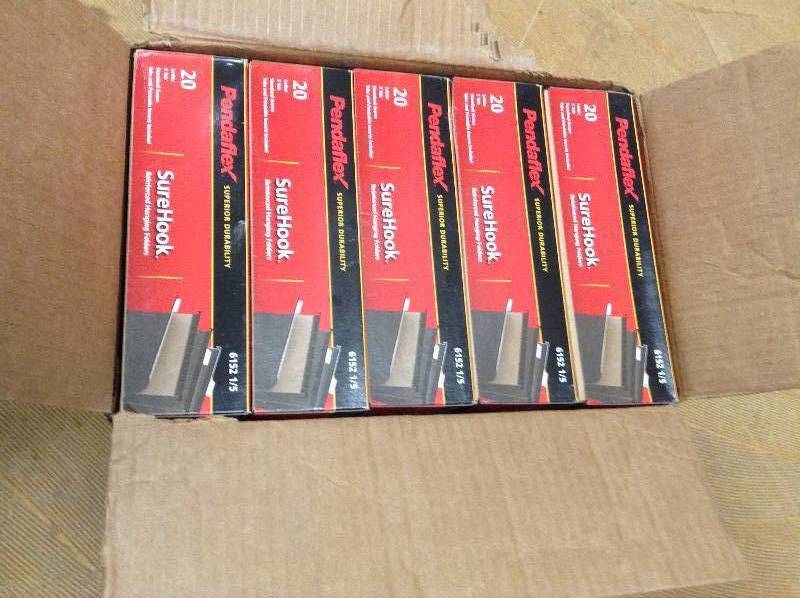 lot 3 image: Lot 5 Pendaflex SureHook Rainforced Hanging Folders New