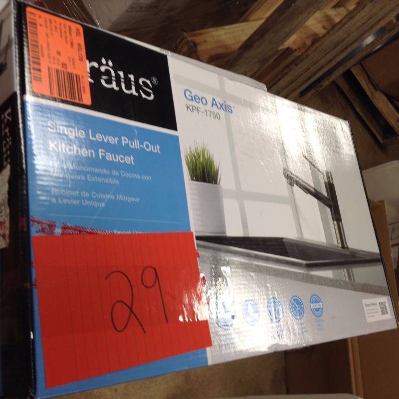 lot 29 image: Kraus Geo Axis Single handle pull out kitchen faucet