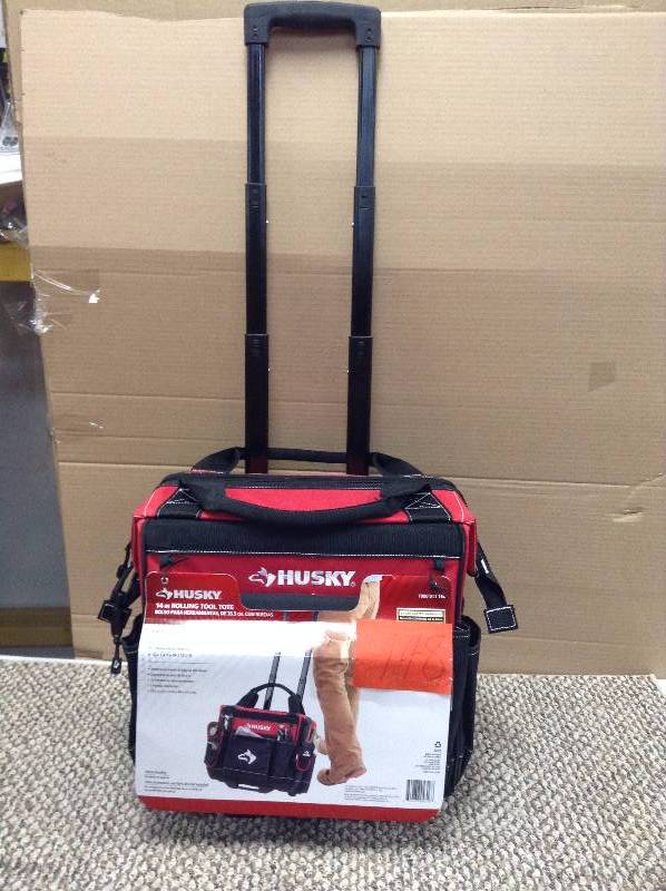 lot 148 image: Husky 14 in. Rolling Tool Tote  not used