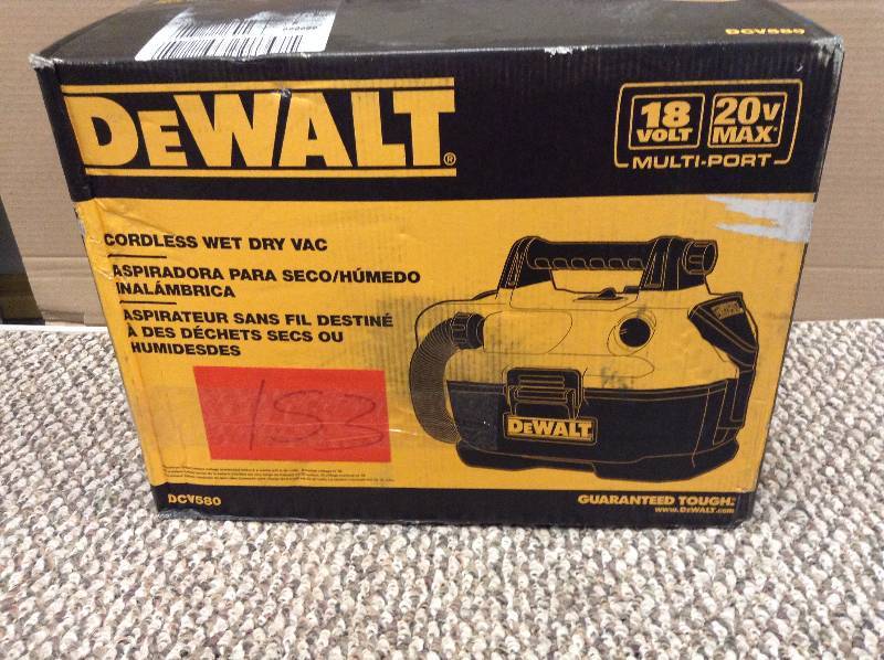 lot 153 image: Dewalt cordless 1820V MAX wet-dry vacuum