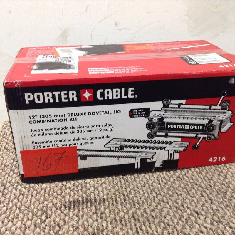 lot 167 image: Porter Cable 12 Deluxe Dovetail Jig Combination Kit Never used