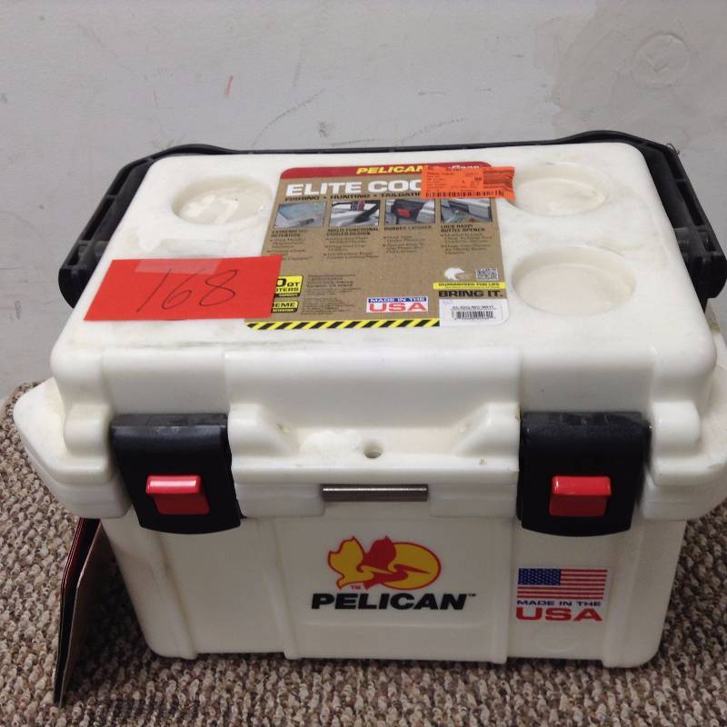 lot 168 image: Pelican Elite 20QT Cooler Polyethylene Marine White