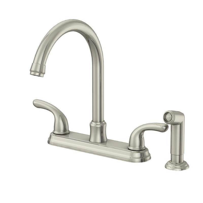 Glacier Bay Builders 2 Handle Standard Kitchen Faucet With Sprayer