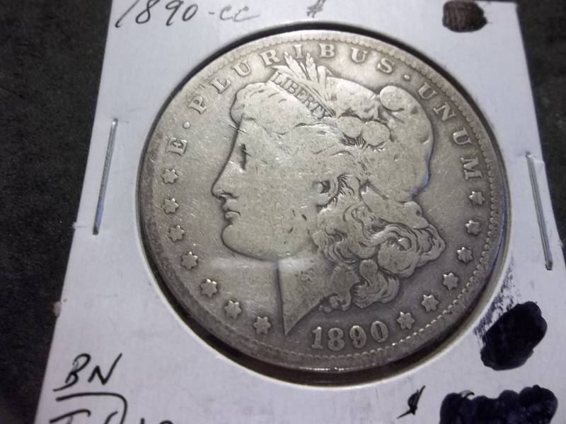 1890 CC  Morgan Silver Dollar