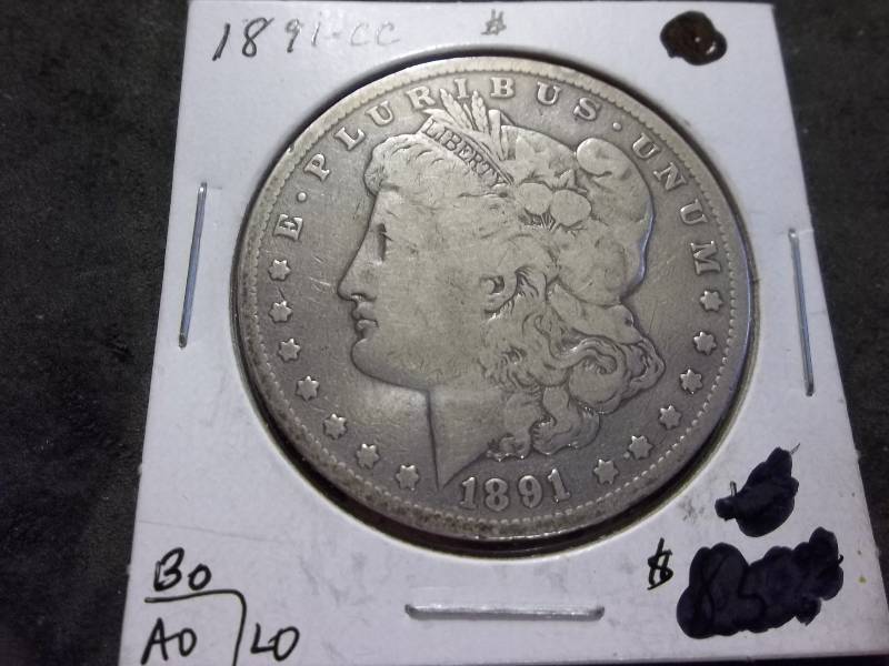 1891 CC  Morgan Silver Dollar