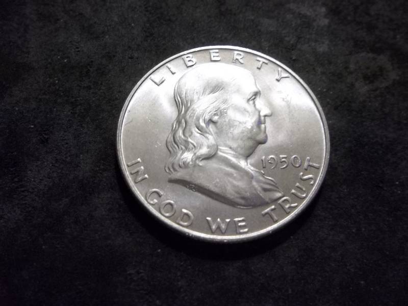 1950 D Franklin Half Dollar .