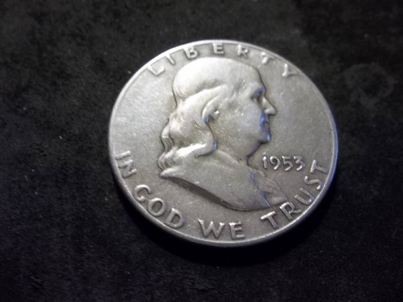 1953 S Franklin Half Dollar