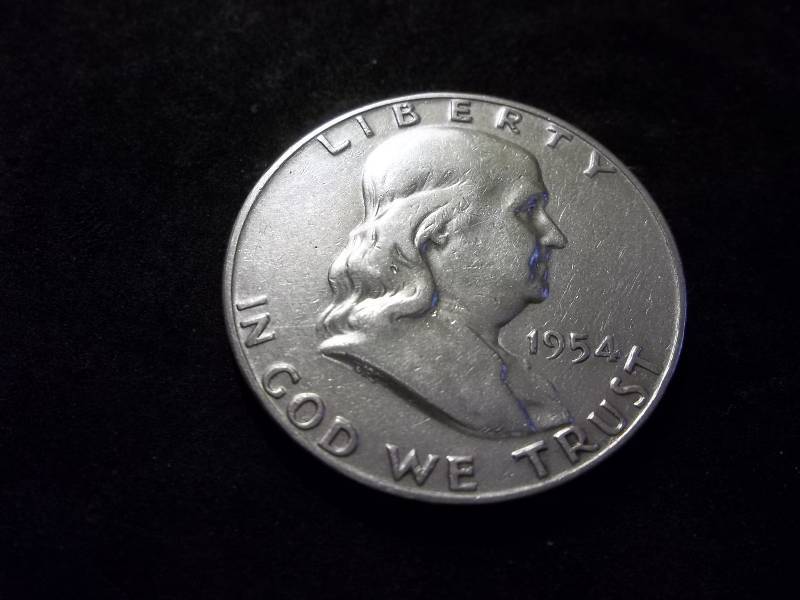 1954 S Franklin Half Dollar