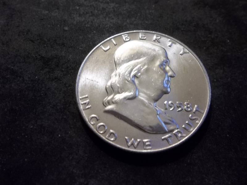 1958 D Franklin Half Dollar