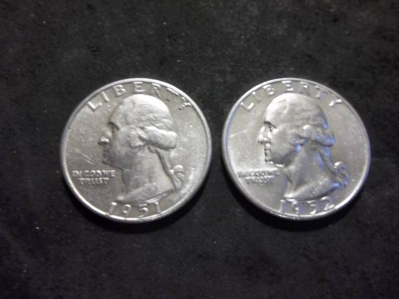 1951 D, 1952 D Washington Quarters