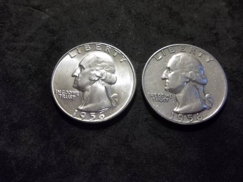 1956 , 1956 D Washington Quarters