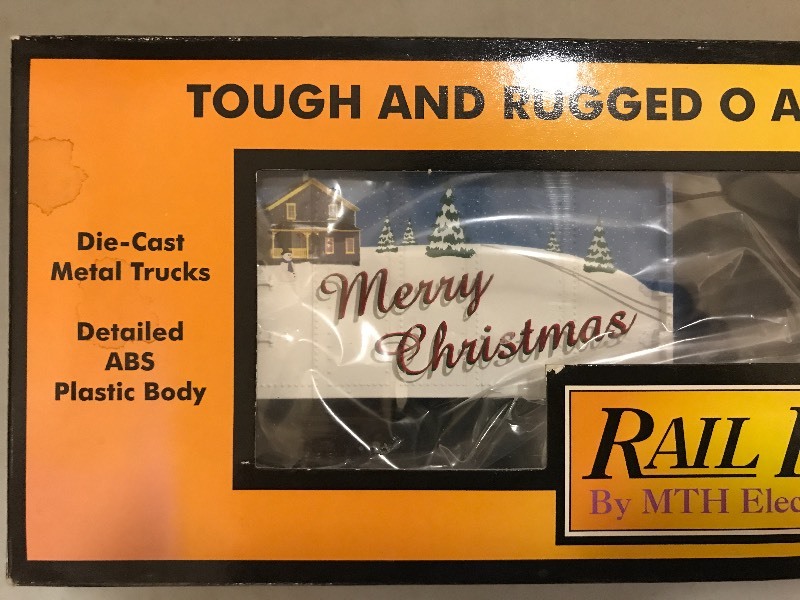 lot 209 image: RAIL KING by MTH 2003 HOLIDAY BOX CAR