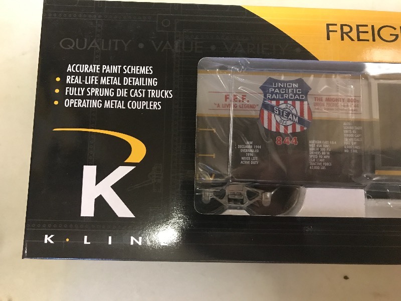 lot 281 image: K-LINE UNION PACIFIC SCALE BOXCAR THE MIGHTY 800s