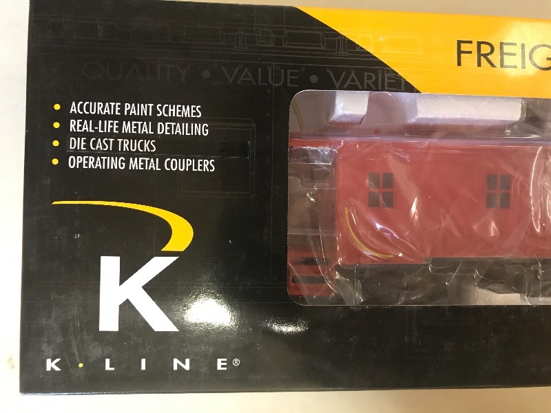 lot 292 image: K-LINE BALTIMORE & OHIO OFF-CENTER CUPOLA SMOKING CABOOSE