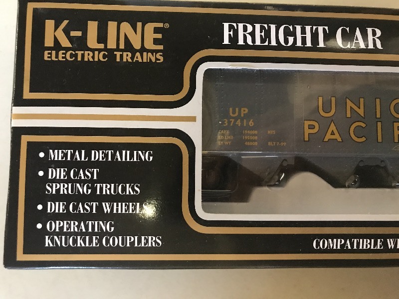 lot 302 image: K-LINE UNION PACIFIC CLASSIC DIE CAST HOPPER W LOAD
