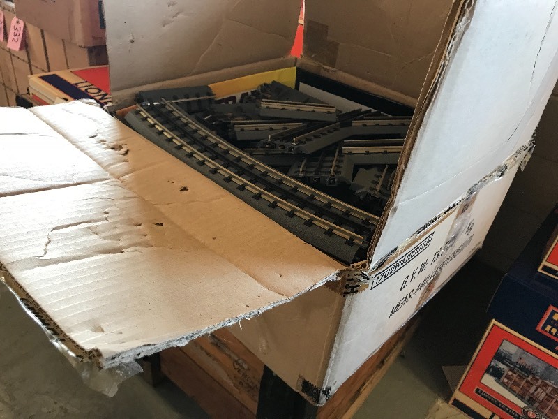 lot 473 image: BOX OF MODEL TRAIN TRACK
