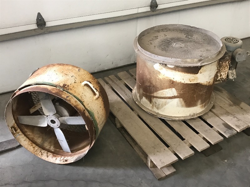 lot 92 image: (2) Commercial  Single Phase Fans