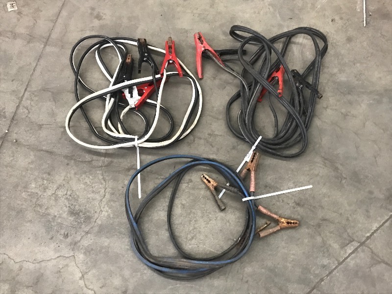 lot 105 image: (3) Sets Of Jumper Cables