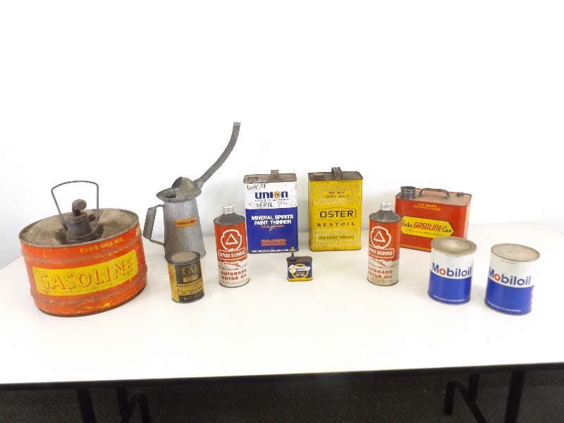 Lot of Vintage Oil, Gas, etc. Cans