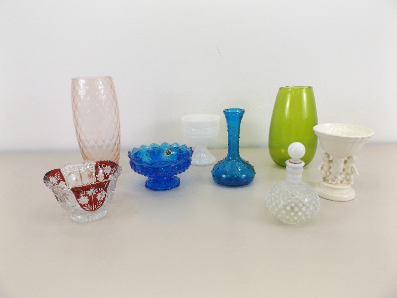 Lot of Fenton etc. Vases Etc.
