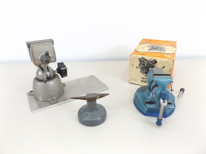 Lot of Jewelers Vises and Anvil