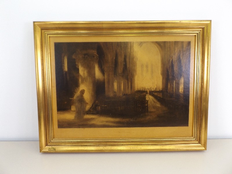 Antique Framed Print The Presence by A.F. Borthwick