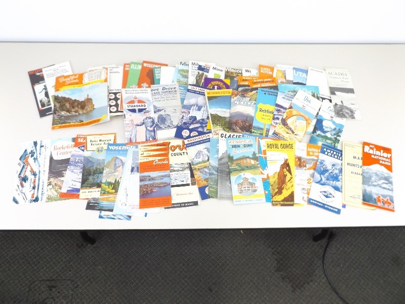 Large Lot of Vintage Travel Maps