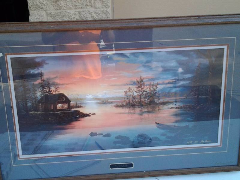 lot 44 image: At The Lake Print By Greg Benson 44x27