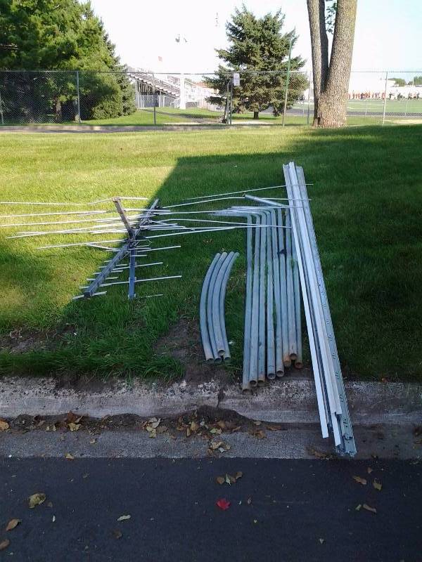 lot 59 image: Roof Antenna, Galvanized Pipe, Drop Ceiling Runner Brackets 10