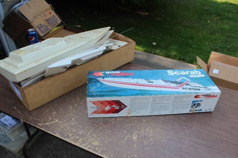 lot 63 image: System Robbe Scarab Scale Model Radio Control Speed Boat