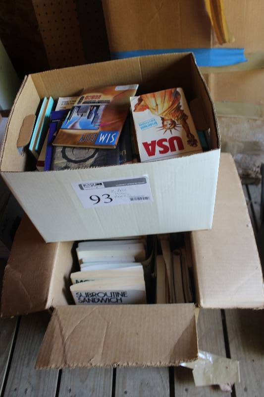 lot 93 image: Lot of (2) Boxes of Misc Books