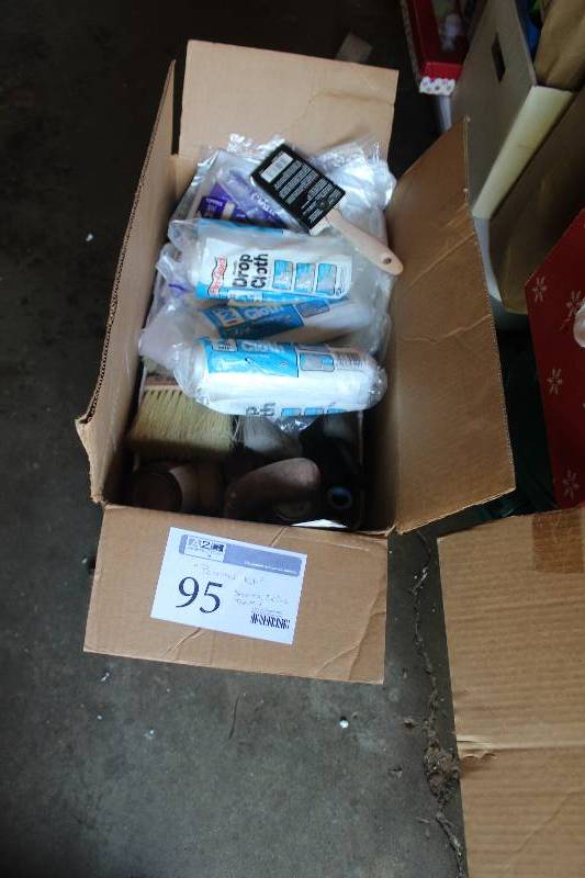 lot 95 image: Painting EquipmentSupplies Includes Brushes, Dropcloths