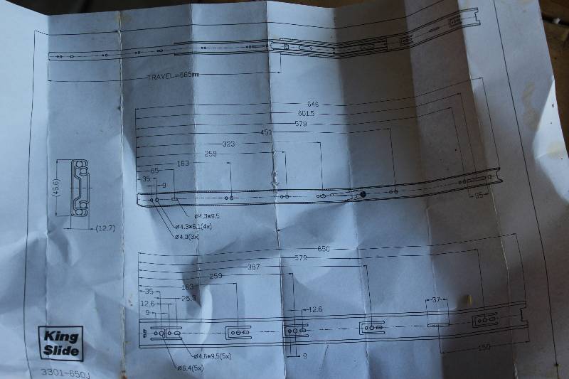 lot 88 image: King Slide Drawer Slides w Instructions