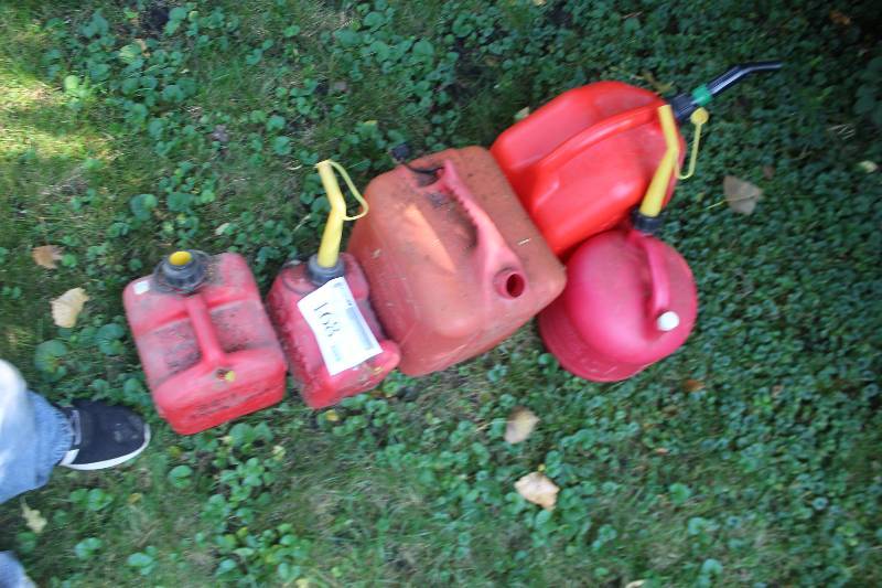 lot 168 image: Lot of (3) Plastic Gasoline Cans