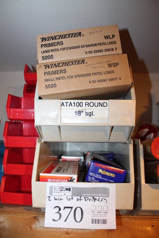 lot 370 image: Lot of (2) Bins of Primers