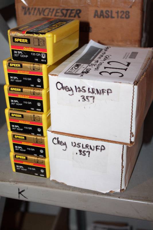 lot 312 image: Lot of (Approximately 1200) Various .38 Uncased Rounds Gum Ammo