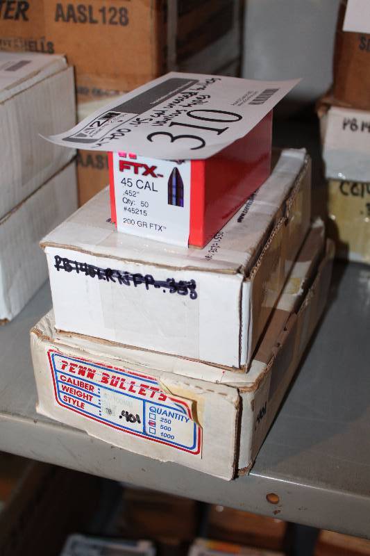 lot 310 image: Lot of (Approximately 700) Various .45 Uncased Rounds Gum Ammo