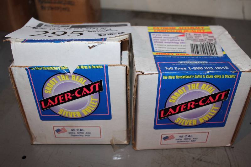 lot 295 image: Lot of (Approximately 600) .45 200gr Uncased Rounds Gum Ammo