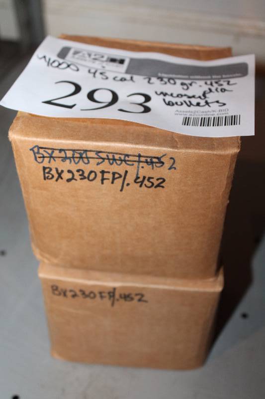 lot 293 image: Lot of (Approximately 1000) .45 230gr .452 Uncased Rounds Gum Ammo