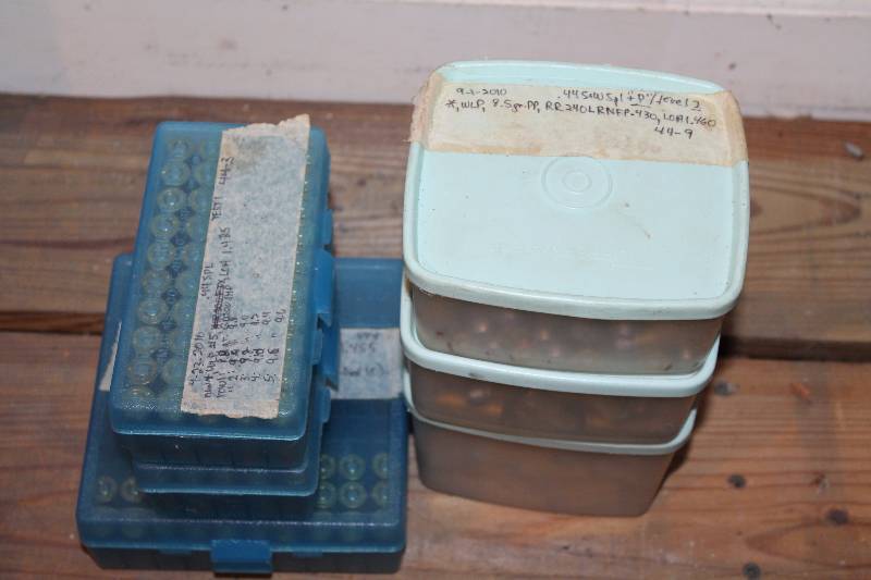 lot 121 image: Lot of (Approximately 350) .44 Smith & Wesson SPL Rounds Reloaded Gum Ammo