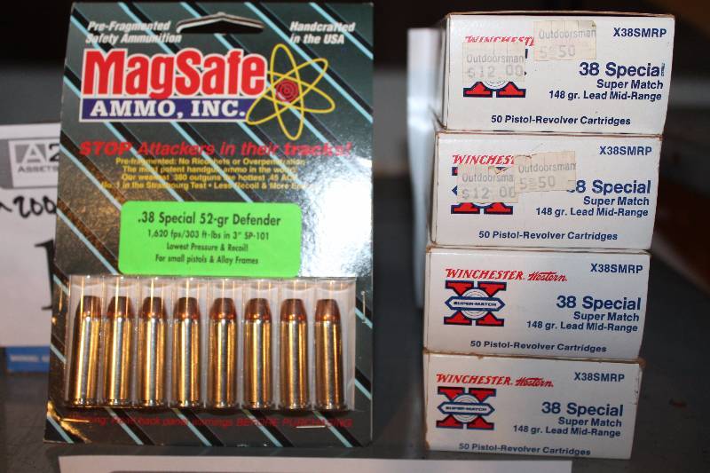 lot 149 image: Lot of (Approximately 200) Various .38 Special Rounds Gum Ammo Includes Remington, Black Hills, And More