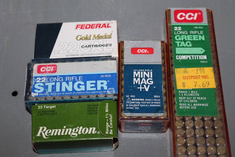 lot 151 image: Lot of (Approximately 120) Various .22 Rounds Gun Ammo