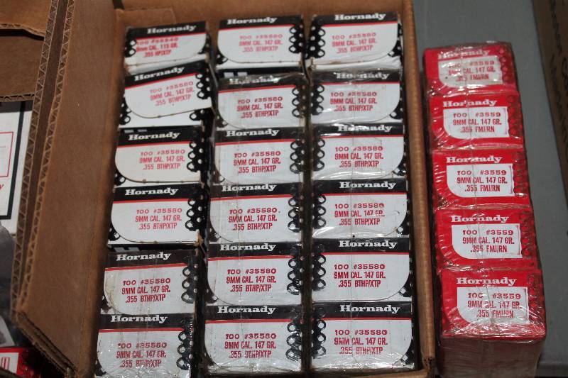 lot 290 image: Lot of (Approximately 2300) Hornady 9mm 147gr Rounds Gum Ammo