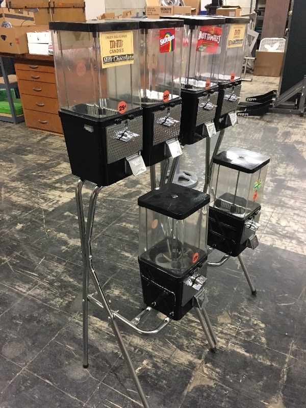 Candy Machines On Stand