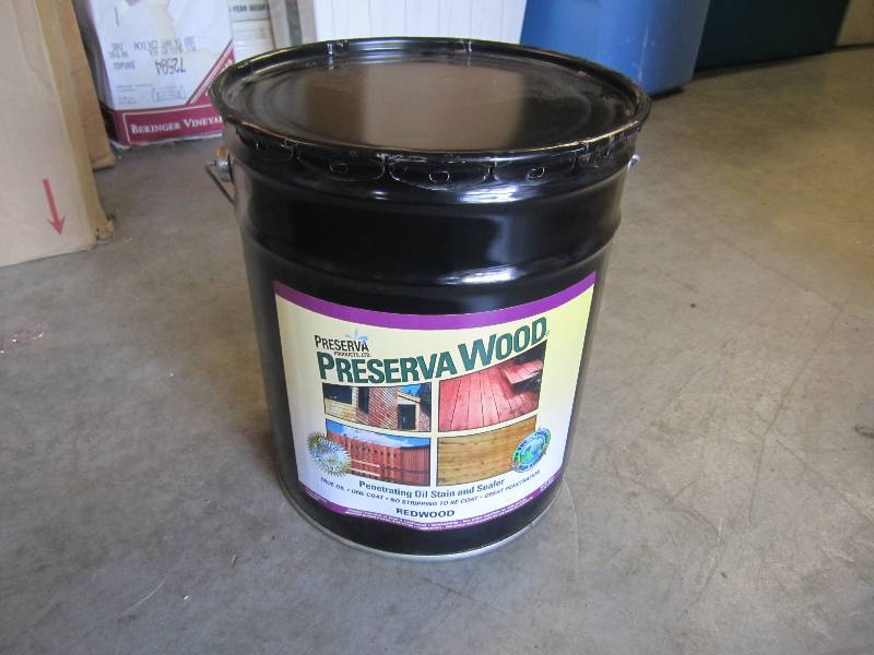 lot 7 image: 5 Gallons Preserva Wood Penetrating...