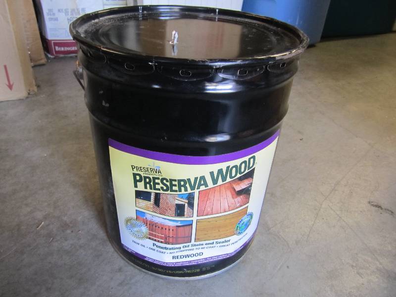 lot 8 image: 5 Gallons Preserva Wood Penetrating...