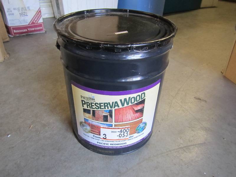 lot 9 image: 5 Gallons Preserva Wood Penetrating...