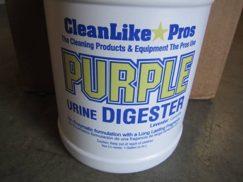 lot 12 image: Case of 4 - 1 Gallon Purple Urine D...