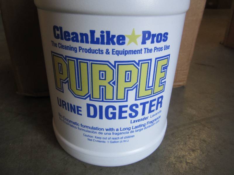 lot 14 image: Case of 4 - 1 Gallon Purple Urine D...